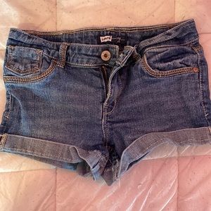Levi Blue Shorty Short Shorts Size 12